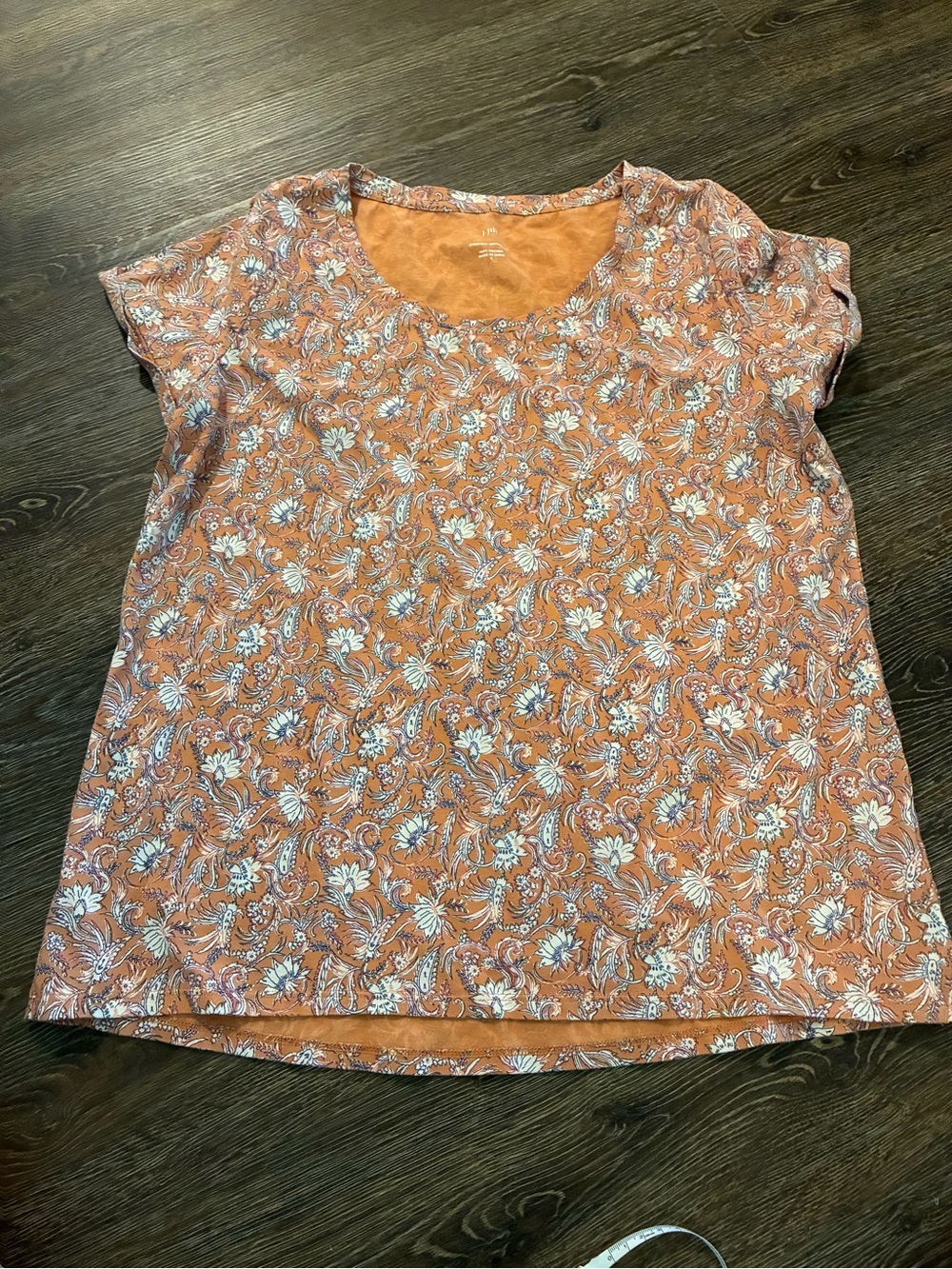 J. Jill Rust Floral Short-Sleeve Tee